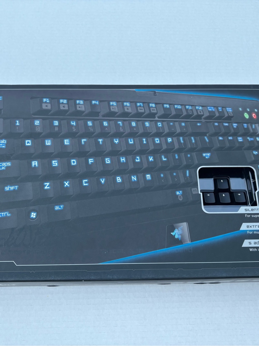 Razer Black Gaming Keyboard with Blue Backlight Accents
